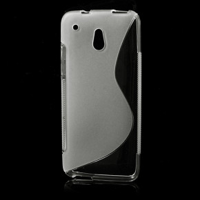 Силиконов гръб ТПУ S-Case за HTC M4 One mini, прозрачен